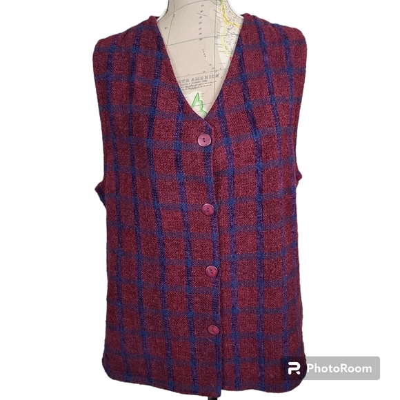 Boyne Valley Weavers Size Medium Red Plaid Irish Eclectic...